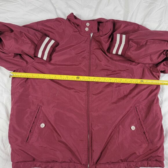 Old Navy Mens 2XL Ron Burgundy Nylon Harrington Jacket Outdoors Long Sleeve - Picture 7 of 10